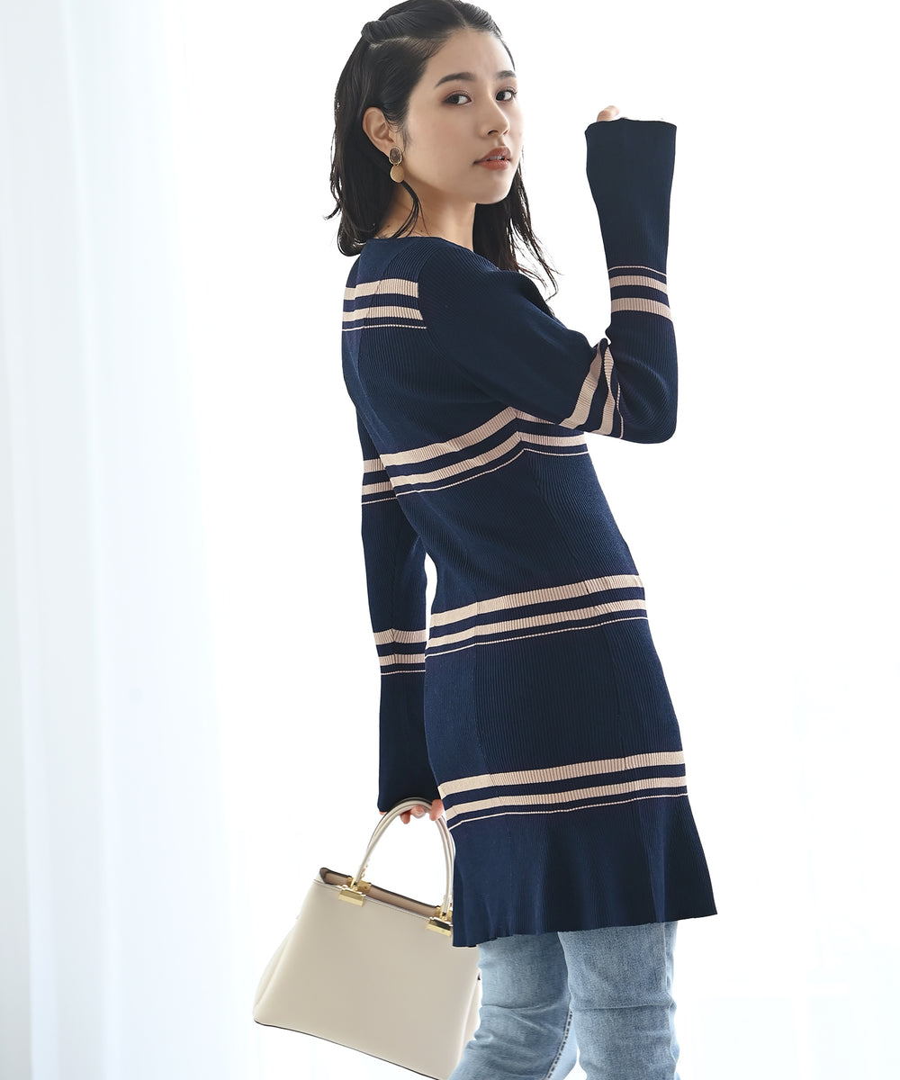 ボーダーニットミニワンピース – バストサイズから探す – HEART  