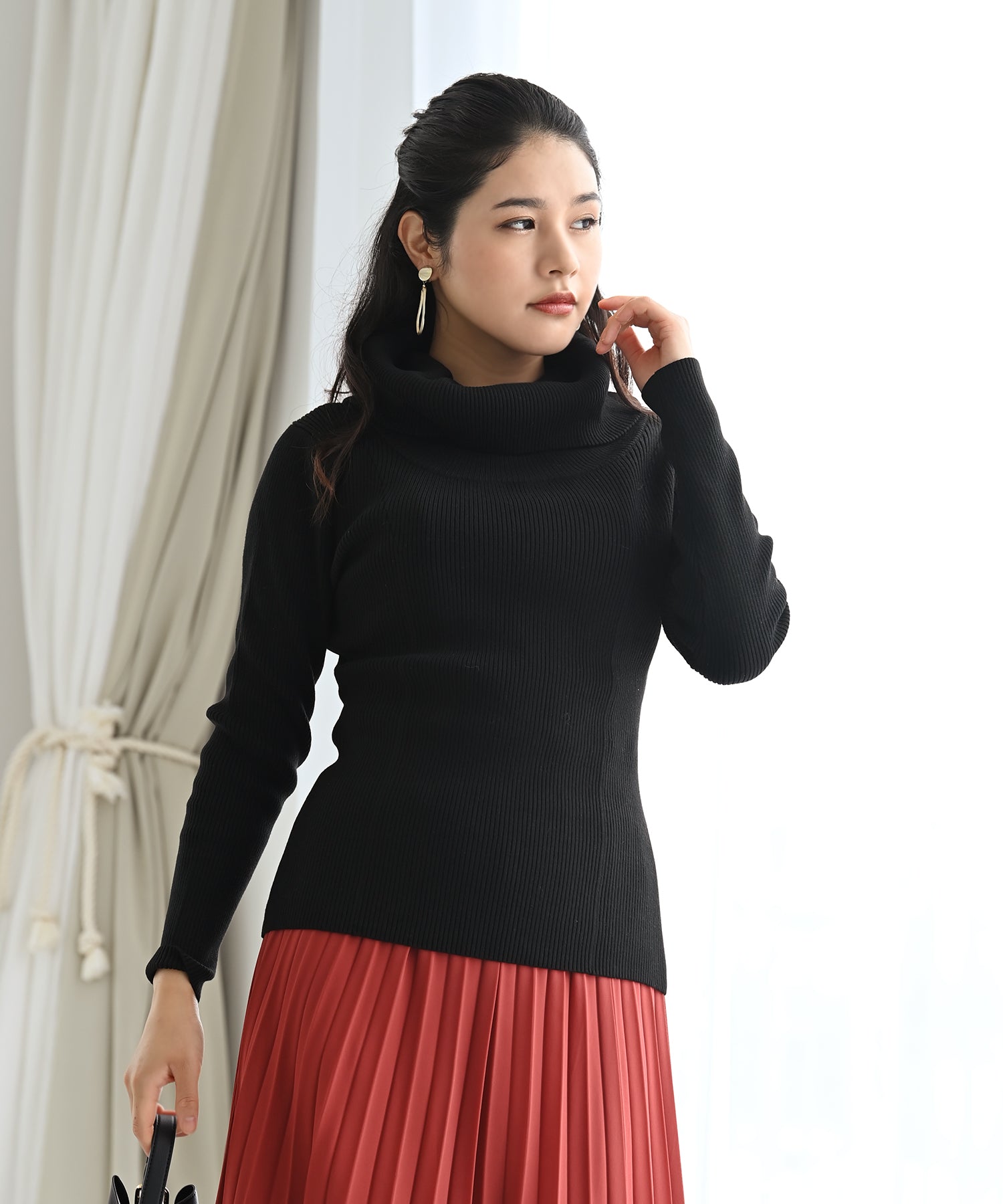 Heart closet 半袖ポロネックリブニットブラックL ハトクロ Heart closet 半袖ポロネックリブニットブラックL ハトクロ