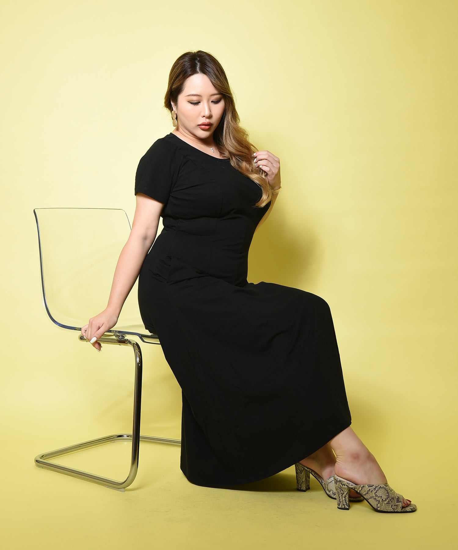 【PAMEO POSE】 Juliet Dress フレアワンピース　長袖 楽天市場】ワンピース レディース ニットワンピース 膝上丈 2way