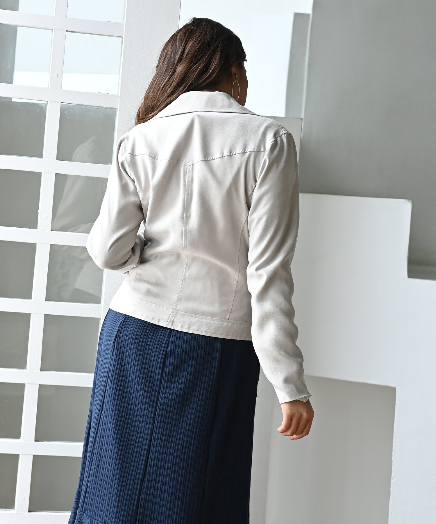 HEART CLOSET スエードライダースジャケット アイボリー L