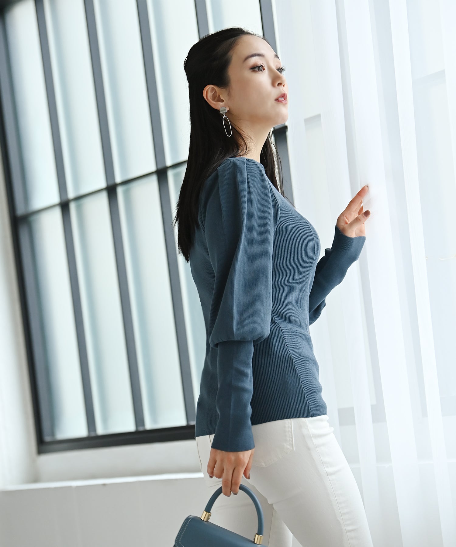 marie knit tops black 取引垢 YAK V NECK KNIT TOPS 19106ー2302 | CLANE