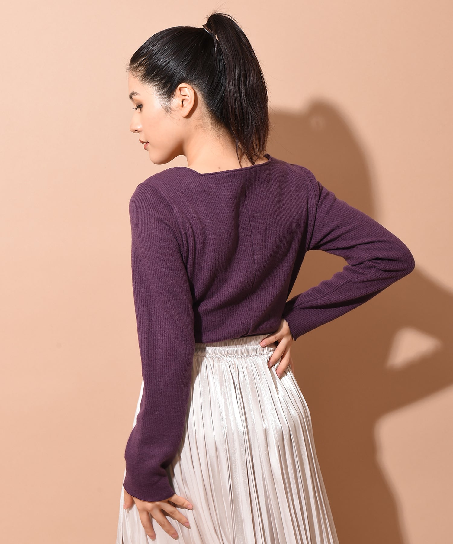 heart closet ハートクローゼット 長袖リブスカラップカットソー 長袖リブスカラップカットソー – バストサイズから探す – HEART