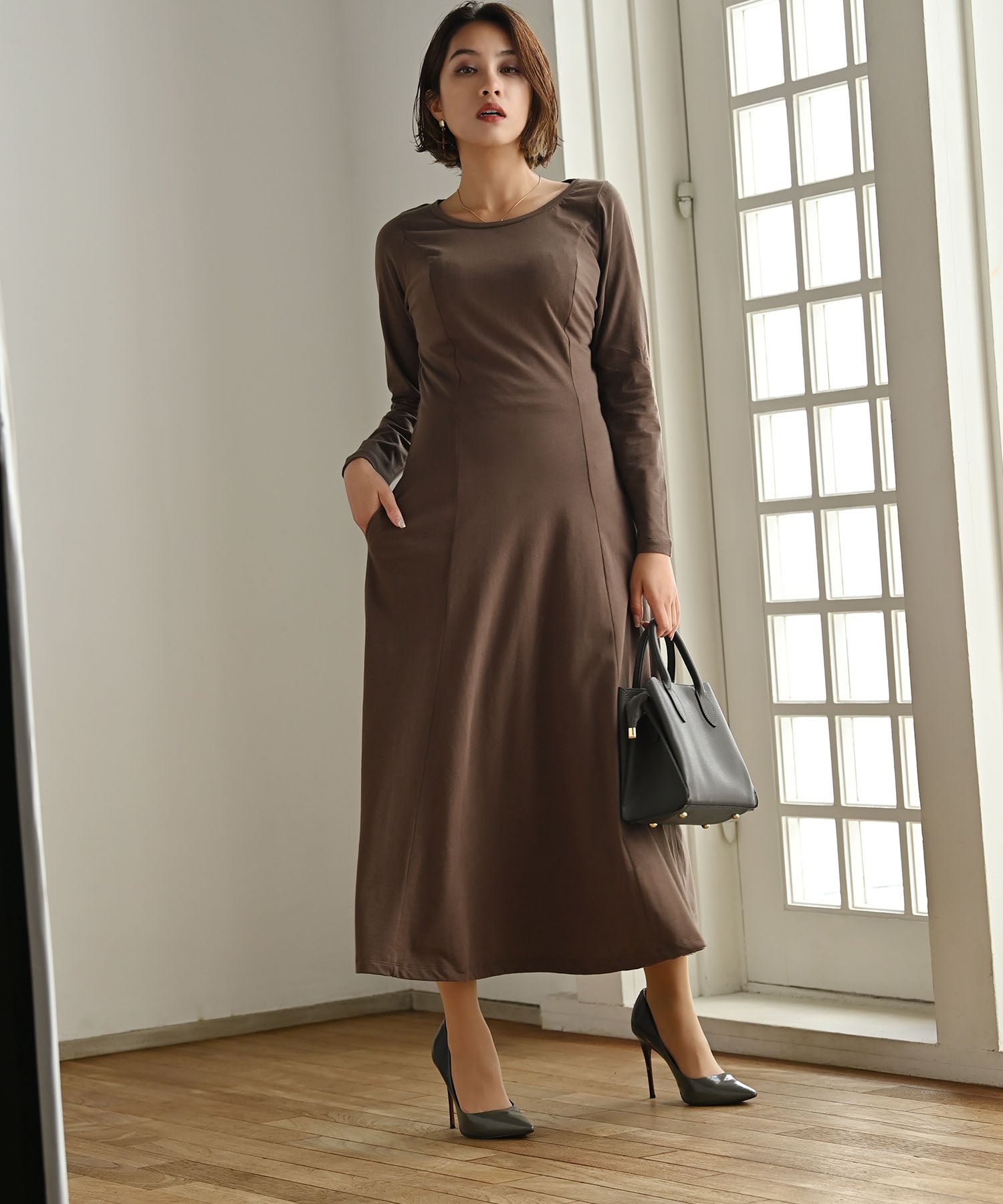 【PAMEO POSE】 Juliet Dress フレアワンピース　長袖 長袖フレアワンピース – ワンピース・ドレス – HEART CLOSET