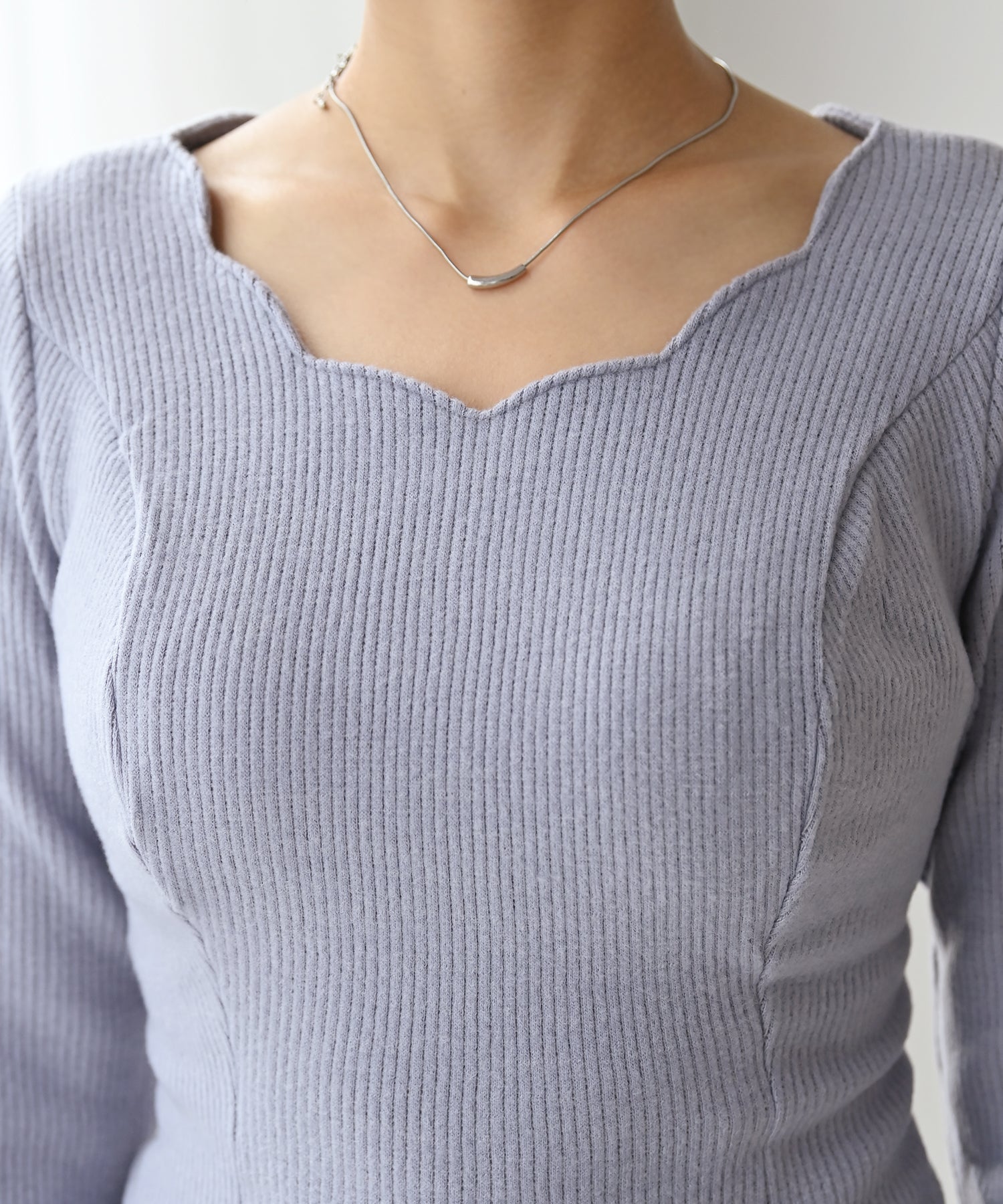 長袖リブスカラップカットソー – バストサイズから探す – HEART