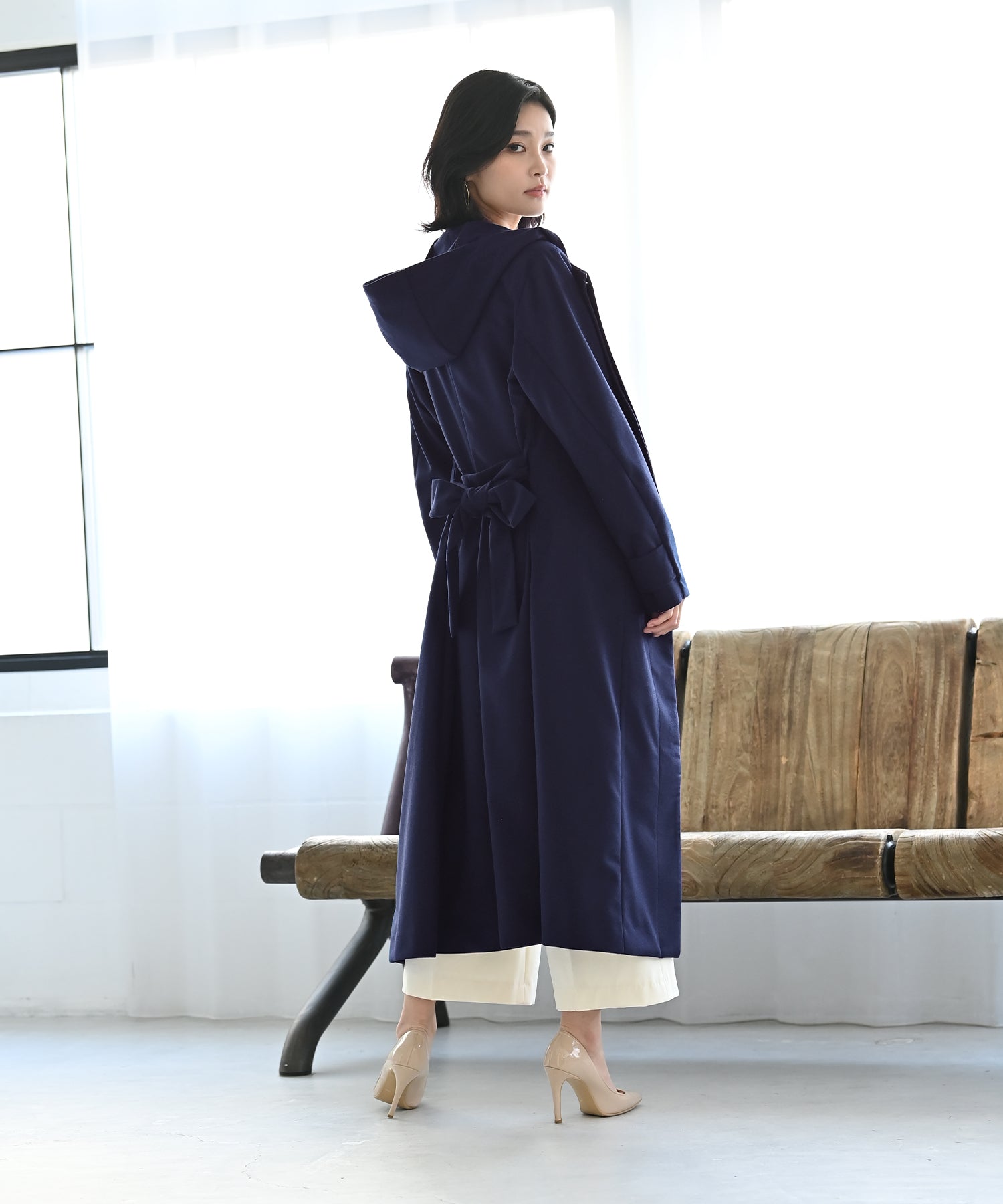 ハートクローゼット　比翼ガウンコート　ネイビー　M 比翼ガウンコート – バストサイズから探す – HEART CLOSET – ハート