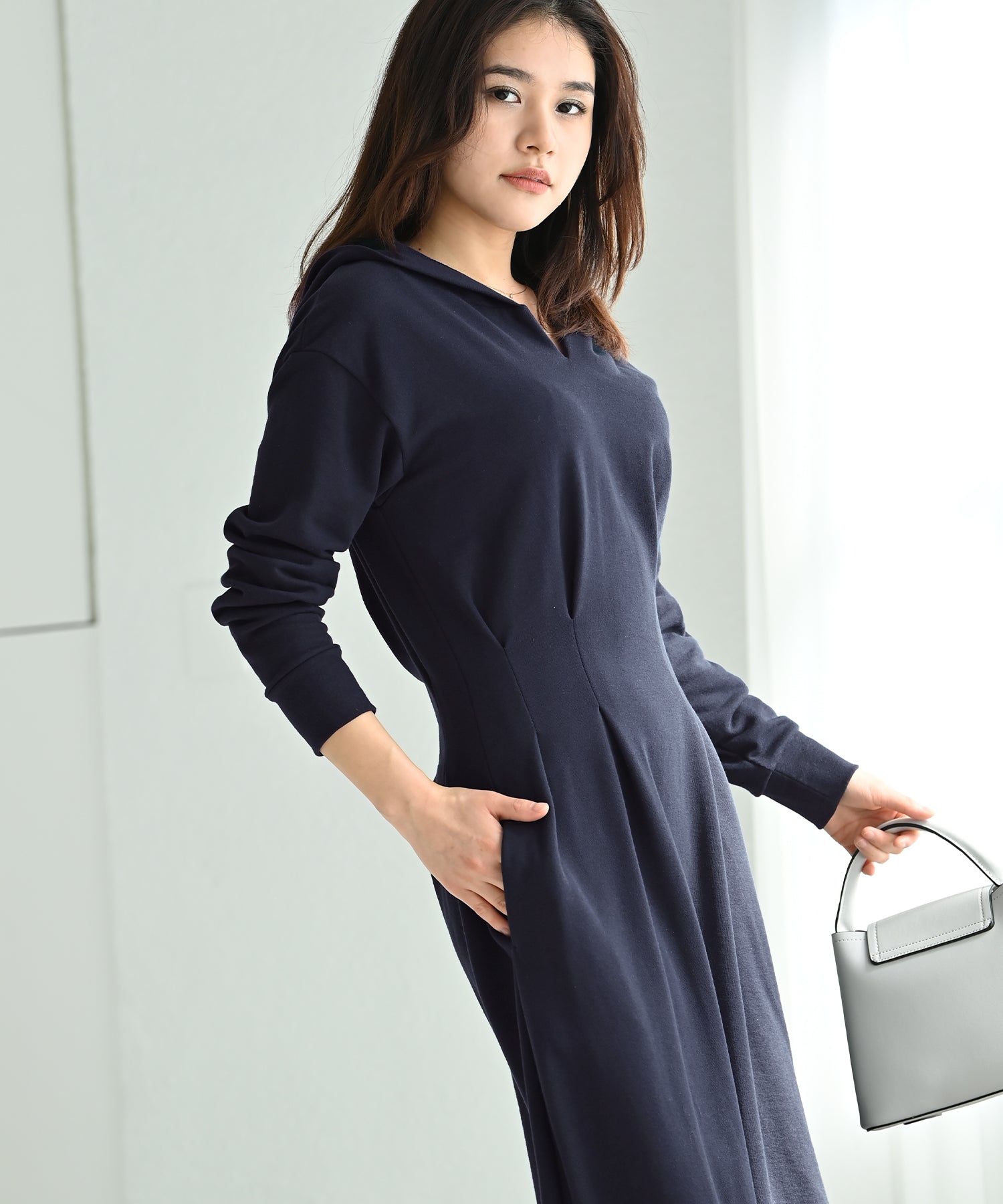 裏毛タックパーカーワンピース – バストサイズから探す – HEART CLOSET