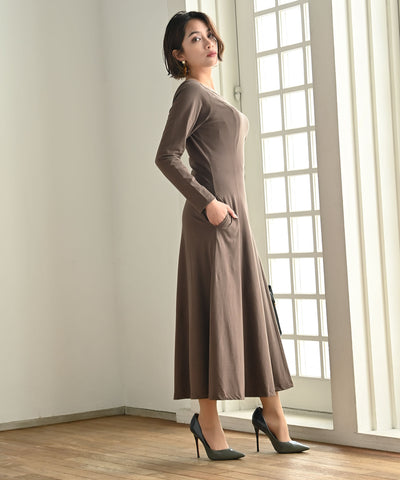 HEART CLOSET 長袖フレアワンピース　黒 長袖フレアワンピース – ワンピース・ドレス – HEART CLOSET – ハート