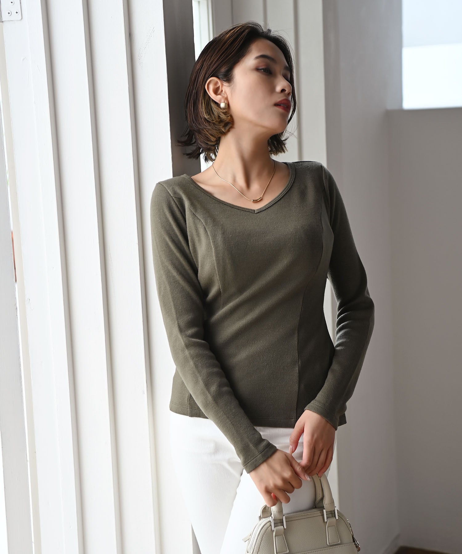 スムースVネックニットソー – TOPS / トップス – HEART CLOSET ...