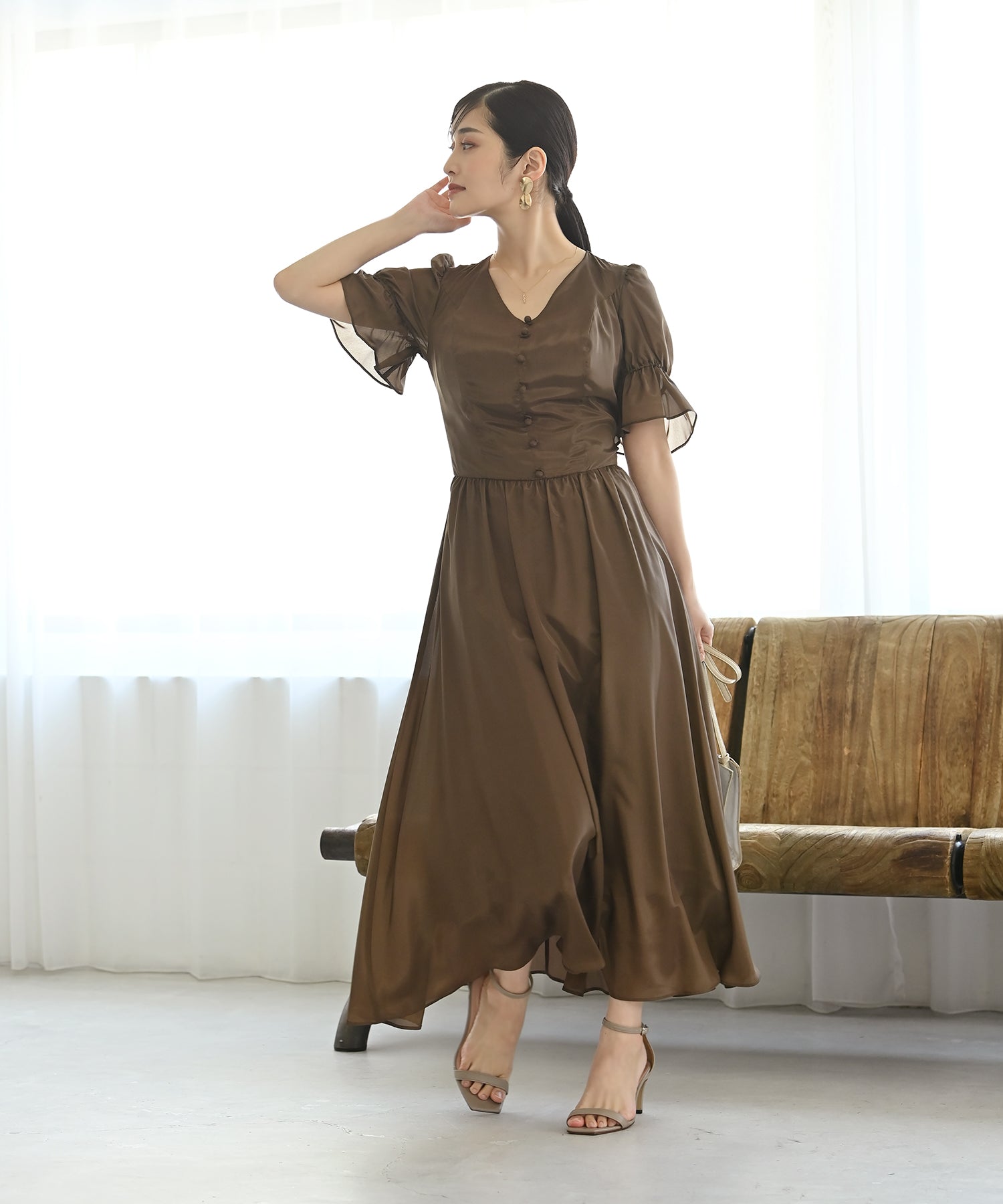 パールシフォンワンピース – ワンピース・ドレス – HEART CLOSET