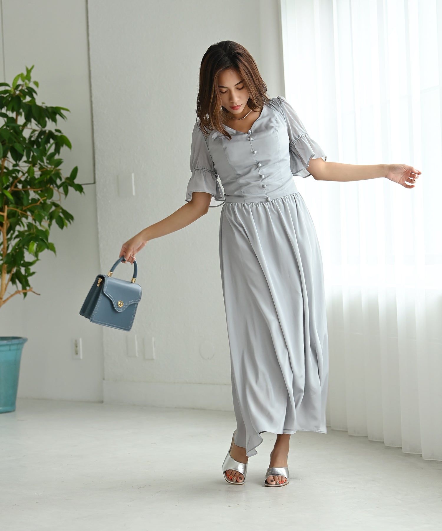 フォクシーパールシフォンワンピース40 フォクシーパールシフォン