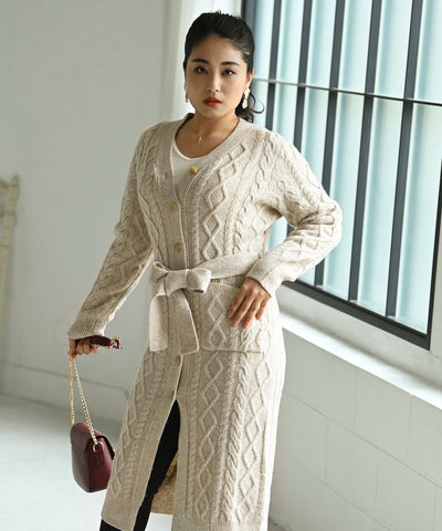 ケーブルニットロングカーディガン – バストサイズから探す – HEART