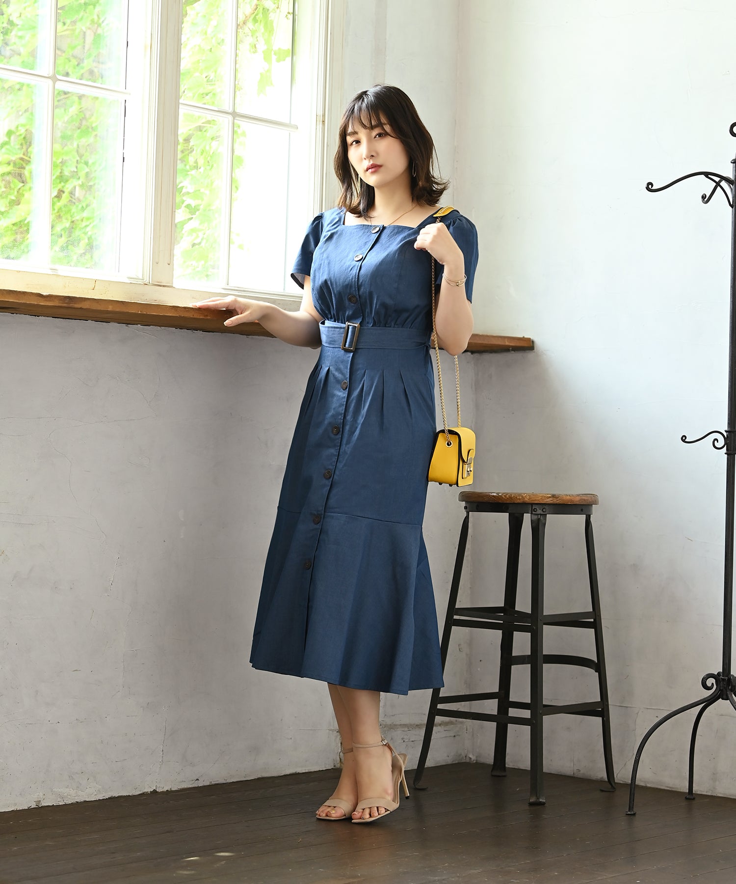 定価30,800円 HEART CLOSETネイビー マーメイドデニムワンピース マーメイドデニムワンピース – ワンピース・ドレス – HEART CLOSET