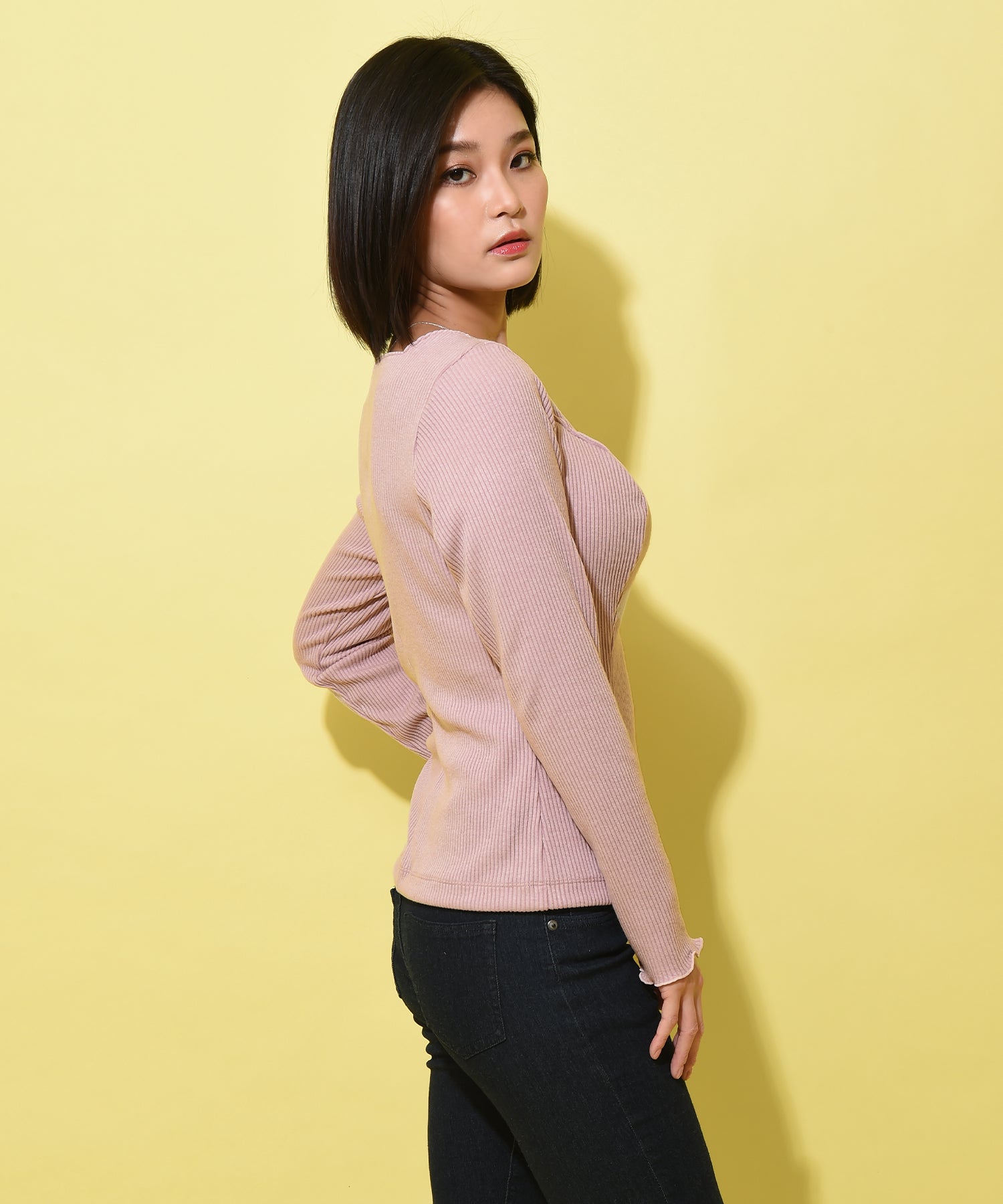 heart closet ハートクローゼット 長袖リブスカラップカットソー 長袖リブスカラップカットソー – バストサイズから探す – HEART